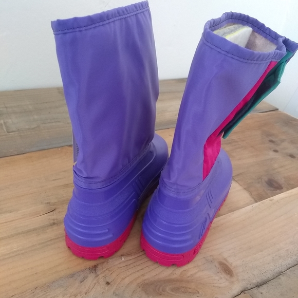 Maple Leaf Lunars Plus Vintage Pink & Purple Waterproof Canadian Boots NEW Sz 2 - Picture 4 of 16